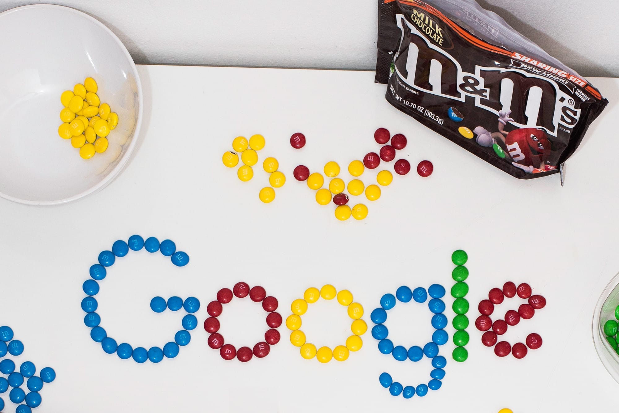 The Google logo spelt out with M&Ms sweets - what is a favicon and do I need one?