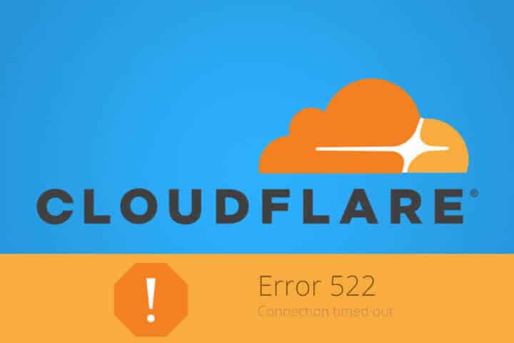 Cloudflare logo with an error message