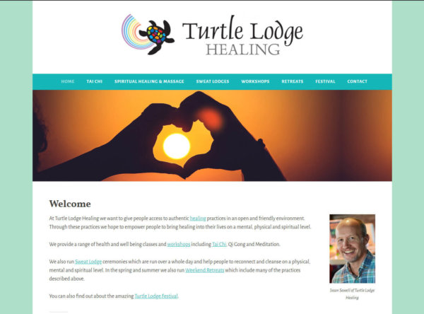 Screenshot of Turtle Lodge Healing website