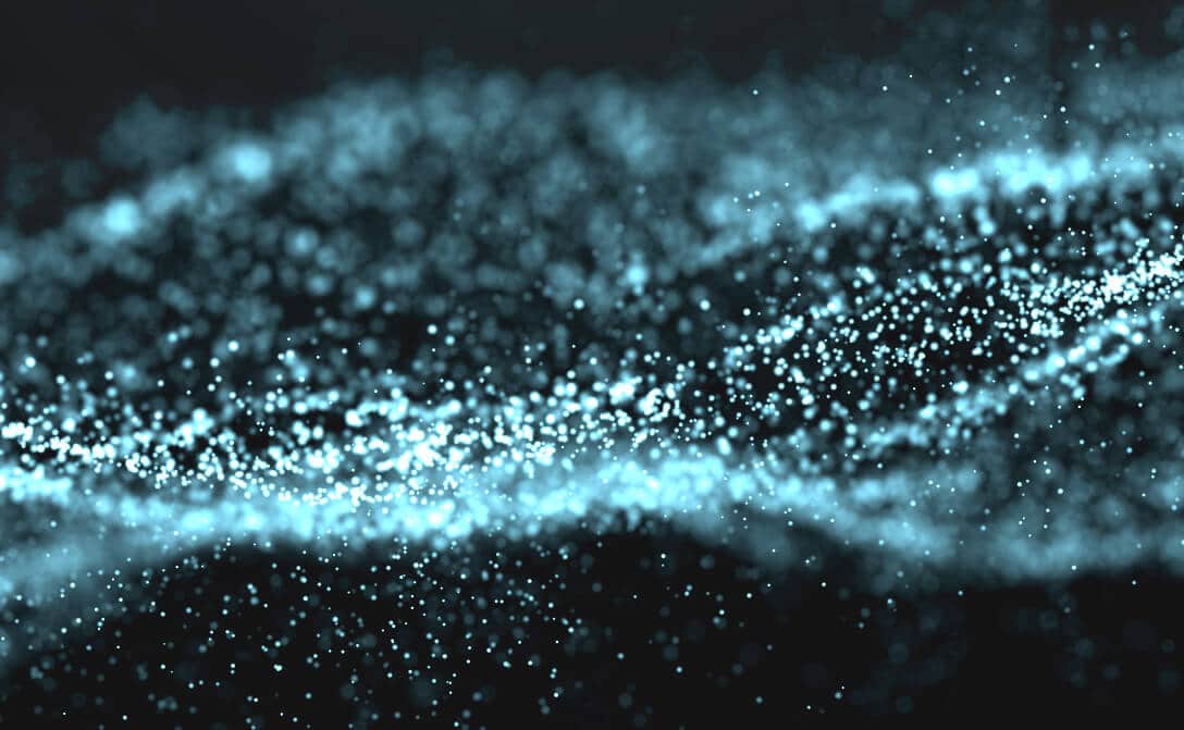 Abstract image of waves and particles