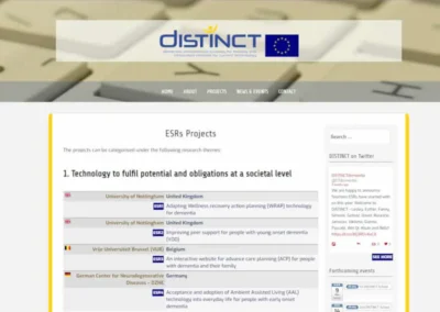 Dementia DISTINCT: Dementia research project web design